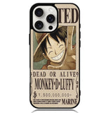 New Monkey D Luffy bounty poster Z4605 iPhone 16 Pro Max Case