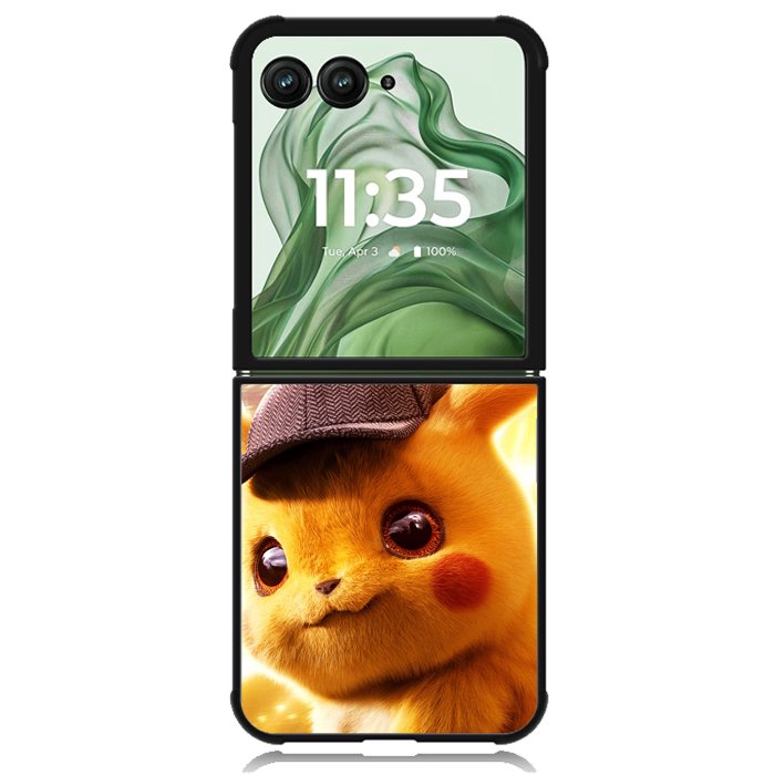 New Detective Pikachu Movie Z4750 Motorola Moto Razr+ Plus 2024/2025 Case, Motorola Razr 50 Ultra/50s Ultra Case