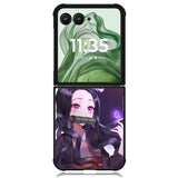 nezuko kimetsu no yaiba Z5064 Motorola Moto Razr+ Plus 2024/2025 Case, Motorola Razr 50 Ultra/50s Ultra Case