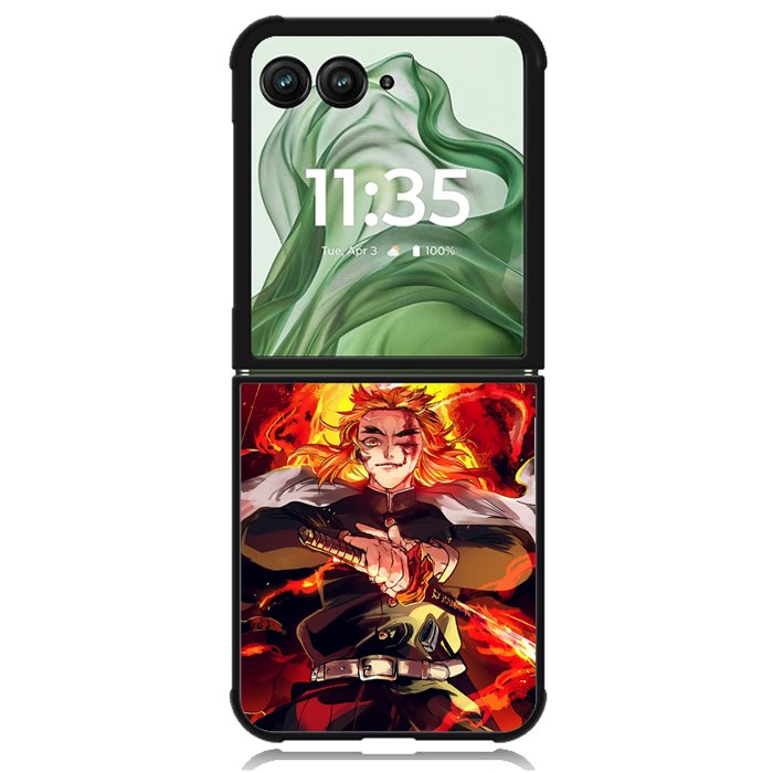 kimetsu no yaiba kyojuro Z5067 Motorola Moto Razr+ Plus 2024/2025 Case, Motorola Razr 50 Ultra/50s Ultra Case
