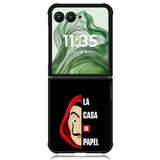 la casa de papel Z5068 Motorola Moto Razr+ Plus 2024/2025 Case, Motorola Razr 50 Ultra/50s Ultra Case