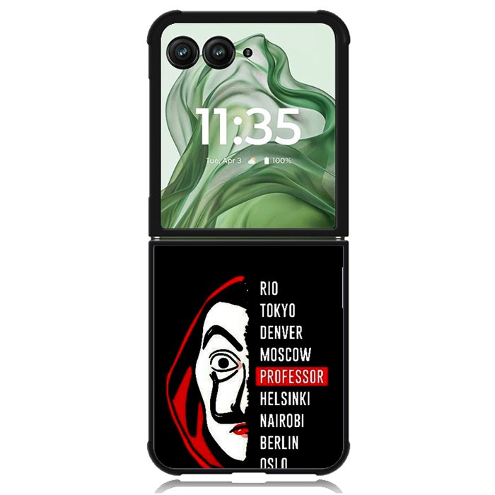 la casa de papel Z5071 Motorola Moto Razr+ Plus 2024/2025 Case, Motorola Razr 50 Ultra/50s Ultra Case