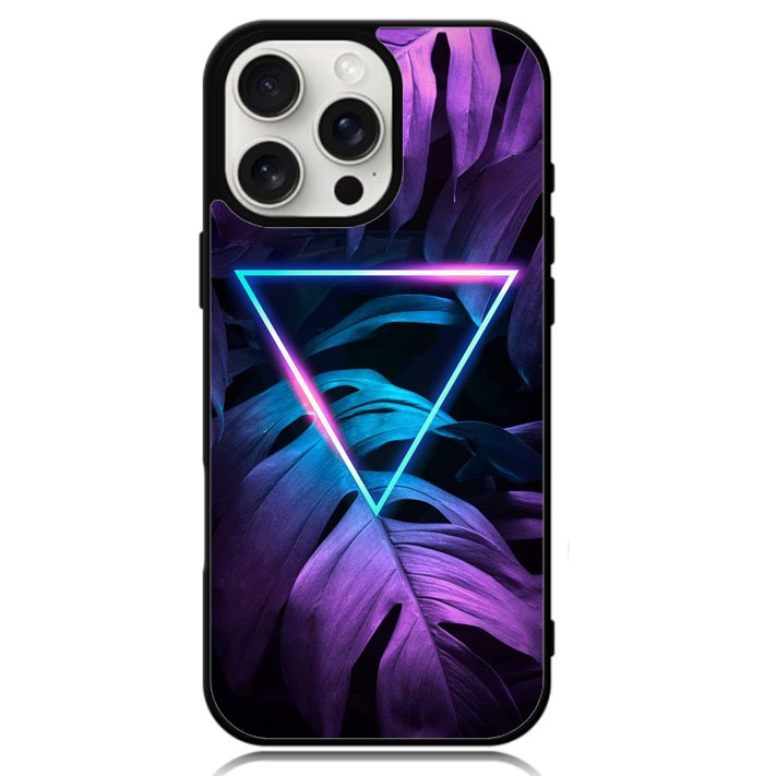 Neon Triangle Monstera Z8001 iPhone 16 Pro Case