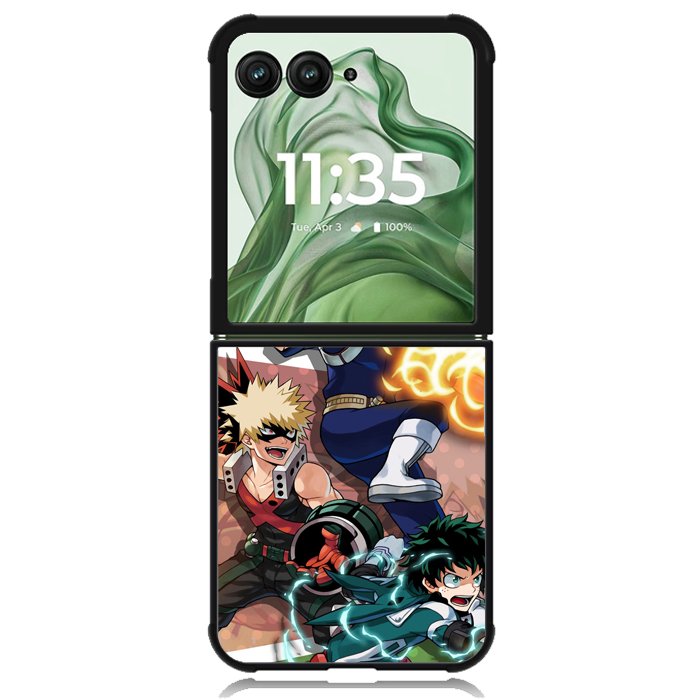 My Hero Academia Deku X Bakugou X Todoroki Z8068 Motorola Moto Razr+ Plus 2024/2025 Case, Motorola Razr 50 Ultra/50s Ultra Case