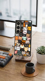 Funny Cartoon Cats Protective Case Compatible with iPhone, Samsung & Google Pixel FW0234