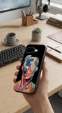 Modern Abstract Face Art Protective Case Compatible with iPhone, Samsung & Google Pixel FW0237
