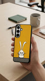 Angry Bunny Sketch Art Protective Case Compatible with iPhone, Samsung & Google Pixel FW0240