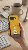 Angry Bunny Sketch Art Protective Case Compatible with iPhone, Samsung & Google Pixel FW0240