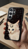 Confused Math Cat Meme Protective Case Compatible with iPhone, Samsung & Google Pixel FW0244