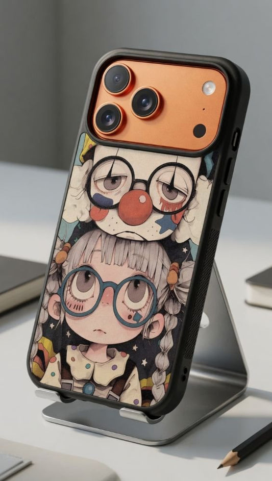 Whimsical Pastel Clowns Protective Case Compatible with iPhone, Samsung & Google Pixel FW0245