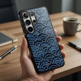 Electric Blue Swirls Protective Case Compatible with iPhone, Samsung & Google Pixel FW0267