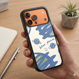 Doodle Blue Planet Protective Case Compatible with iPhone, Samsung & Google Pixel FW0278