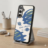 Doodle Blue Planet Protective Case Compatible with iPhone, Samsung & Google Pixel FW0278
