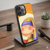 Cute Pearl Earring Girl Protective Case Compatible with iPhone, Samsung & Google Pixel FW0279