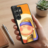 Cute Pearl Earring Girl Protective Case Compatible with iPhone, Samsung & Google Pixel FW0279