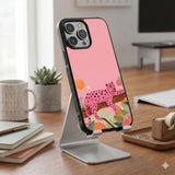 Pink Leopard Jungle Protective Case Compatible with iPhone, Samsung & Google Pixel FW0281