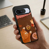 Cozy Tea Time Cat Protective Case Compatible with iPhone, Samsung & Google Pixel FW0284