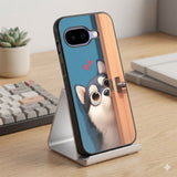 Curious Husky Puppy Protective Case Compatible with iPhone, Samsung & Google Pixel FW0285