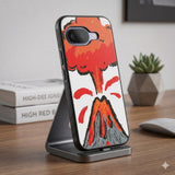 Red Volcano Eruption Protective Case Compatible with iPhone, Samsung & Google Pixel FW0292
