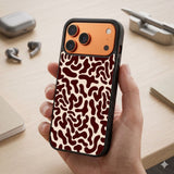 Organic Brown Pattern Protective Case Compatible with iPhone, Samsung & Google Pixel FW0295