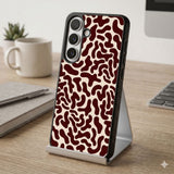 Organic Brown Pattern Protective Case Compatible with iPhone, Samsung & Google Pixel FW0295