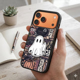 Spooky Ghost Library Protective Case Compatible with iPhone, Samsung & Google Pixel FW0297