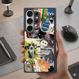 Cat Collage Mania Protective Case Compatible with iPhone, Samsung & Google Pixel FW0299