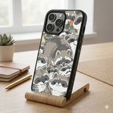 Raccoon Party Pile Protective Case Compatible with iPhone, Samsung & Google Pixel FW0300