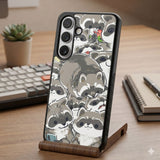 Raccoon Party Pile Protective Case Compatible with iPhone, Samsung & Google Pixel FW0300