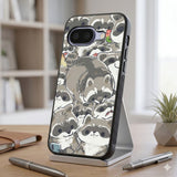 Raccoon Party Pile Protective Case Compatible with iPhone, Samsung & Google Pixel FW0300