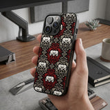 Gothic Damask Skull Protective Case Compatible with iPhone, Samsung & Google Pixel FW0301