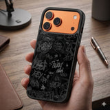 Dark Graffiti Tags Protective Case Compatible with iPhone, Samsung & Google Pixel FW0304