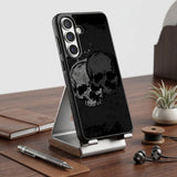 Grunge Twin Skulls Protective Case Compatible with iPhone, Samsung & Google Pixel FW0307
