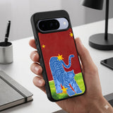 Blue Tiger Glow Protective Case Compatible with iPhone, Samsung & Google Pixel FW0319