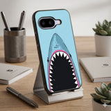 Shark Bite Pop Art Protective Case Compatible with iPhone, Samsung & Google Pixel FW0320