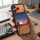 Pixel Desert Sun Protective Case Compatible with iPhone, Samsung & Google Pixel FW0322
