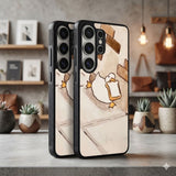 Duck With Bread Protective Case Compatible with iPhone, Samsung & Google Pixel FX0207
