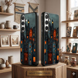 Whimsical Or Fantasy Night Village Protective Case Compatible with iPhone, Samsung & Google Pixel FX0211