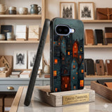 Whimsical Or Fantasy Night Village Protective Case Compatible with iPhone, Samsung & Google Pixel FX0211