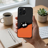 Peeking Black Cat Protective Case Compatible with iPhone, Samsung & Google Pixel FX0232