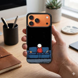 Red Hoodie Sitting Alone Protective Case Compatible with iPhone, Samsung & Google Pixel FX0233