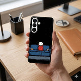 Red Hoodie Sitting Alone Protective Case Compatible with iPhone, Samsung & Google Pixel FX0233