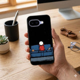 Red Hoodie Sitting Alone Protective Case Compatible with iPhone, Samsung & Google Pixel FX0233