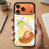 Deconstructed Hamburger Protective Case Compatible with iPhone, Samsung & Google Pixel FX0249