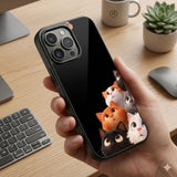 Cute Cat Expression Protective Case Compatible with iPhone, Samsung & Google Pixel FX0255