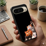 Cute Cat Expression Protective Case Compatible with iPhone, Samsung & Google Pixel FX0255