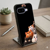 Cute Cat Expression Protective Case Compatible with iPhone, Samsung & Google Pixel FX0255