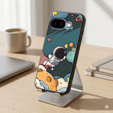 Astronaut Holding Balloons In Space Protective Case Compatible with iPhone, Samsung & Google Pixel FX0261