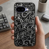 Black And Grey Pattern Protective Case Compatible with iPhone, Samsung & Google Pixel FX0268