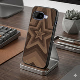 Brown Star Patterned Protective Case Compatible with iPhone, Samsung & Google Pixel FX0269